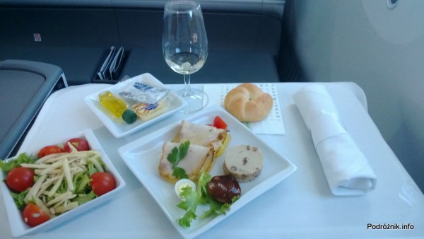 Polskie Linie Lotnicze LOT - Boeing 787 Dreamliner (SP-LRA) - Klasa Biznes (Elite Club) - jedzenie w samolocie - przystawka - czerwiec 2013