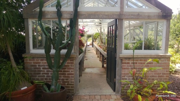 USA - Nowy Orlean - Ogród Botaniczny - przed wejściem do szklarni z kaktusami i sukulentami - czerwiec 2013