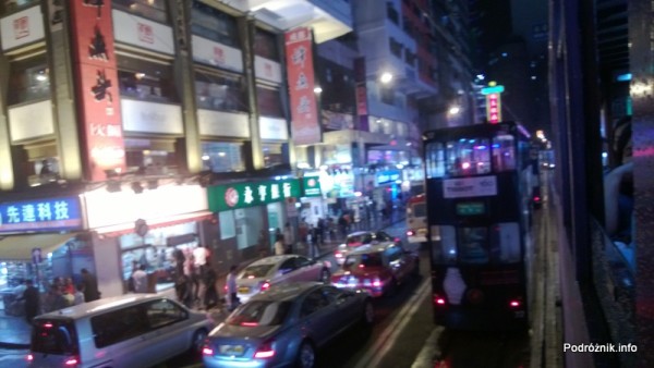 Chiny - Hongkong - widok z piętrowego tramwaju - kwiecień 2013