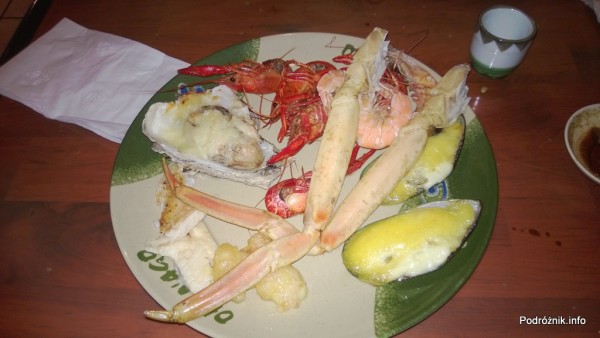 USA - Metairie przedmieścia Nowego Orleanu - Oki Nago Japanese Seafood Buffet - mój talerz z tym co lubię - czerwiec 2013