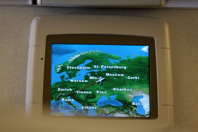 Alitalia - Boeing 777 - I-DISU - trasa przelotu nad Europą