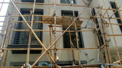 Chiny - Makao - rusztowanie bambusowe - kwiecień 2013