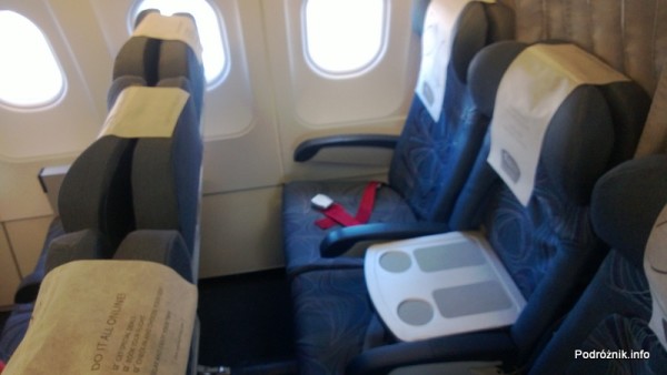 CSA Czech Airlines - CSA Czeskie Linie Lotnicze - Airbus A319 - OK-MEK - OK617 - Klasa biznes - fotele ze stolikiem między nimi - kwiecień 2013