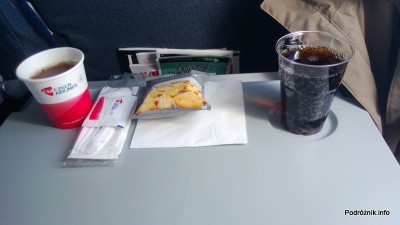 CSA Czech Airlines - CSA Czeskie Linie Lotnicze - Airbus A319 - OK-MEK - OK617 - Klasa ekonomiczna - jedzenie w samolocie - kwiecień 2013