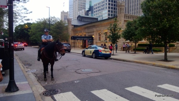 USA - Chicago - policjant na koniu - czerwiec 2013