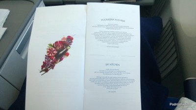 Polskie Linie Lotnicze LOT - Boeing 787 Dreamliner (SP-LRA) - Klasa Biznes (Elite Club) - menu - Podniebna Kuchnia (SKY KITCHEN) - czerwiec 2013