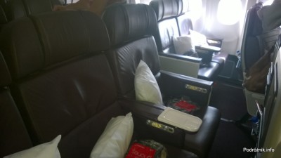 Virgin Atlantic (VS) - Airbus A330 - G-VWAG (Miss England) - wnętrze - fotele w klasie ekonomicznej premium - maj 2014