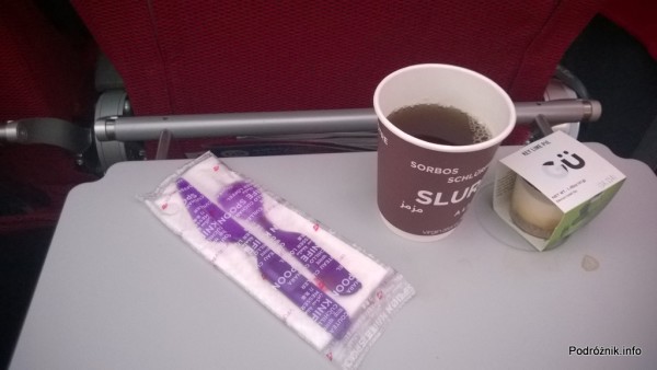 Virgin Atlantic (VS) - Airbus A330 - G-VWAG (Miss England) - herbata i słodki deser - maj 2014