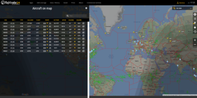 Flightradar24 - 2018.05.06 17:25 UTC - 10 dreamlinerów LOT pierwszy raz w powietrzu jednocześnie